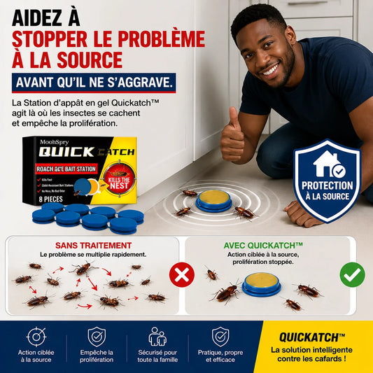 Station d'appât en gel Quickatch™_ Anti-insectes et Cafard