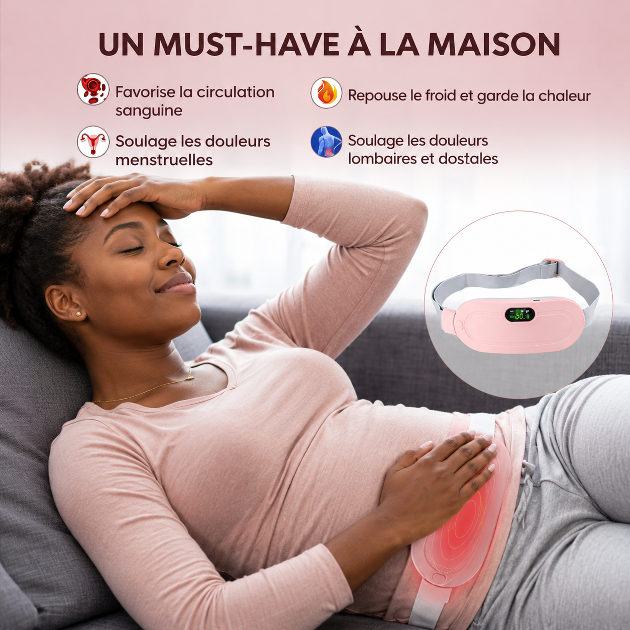 ApaiSya – La ceinture chauffante  intelligente qui apaise vos douleurs menstruelles