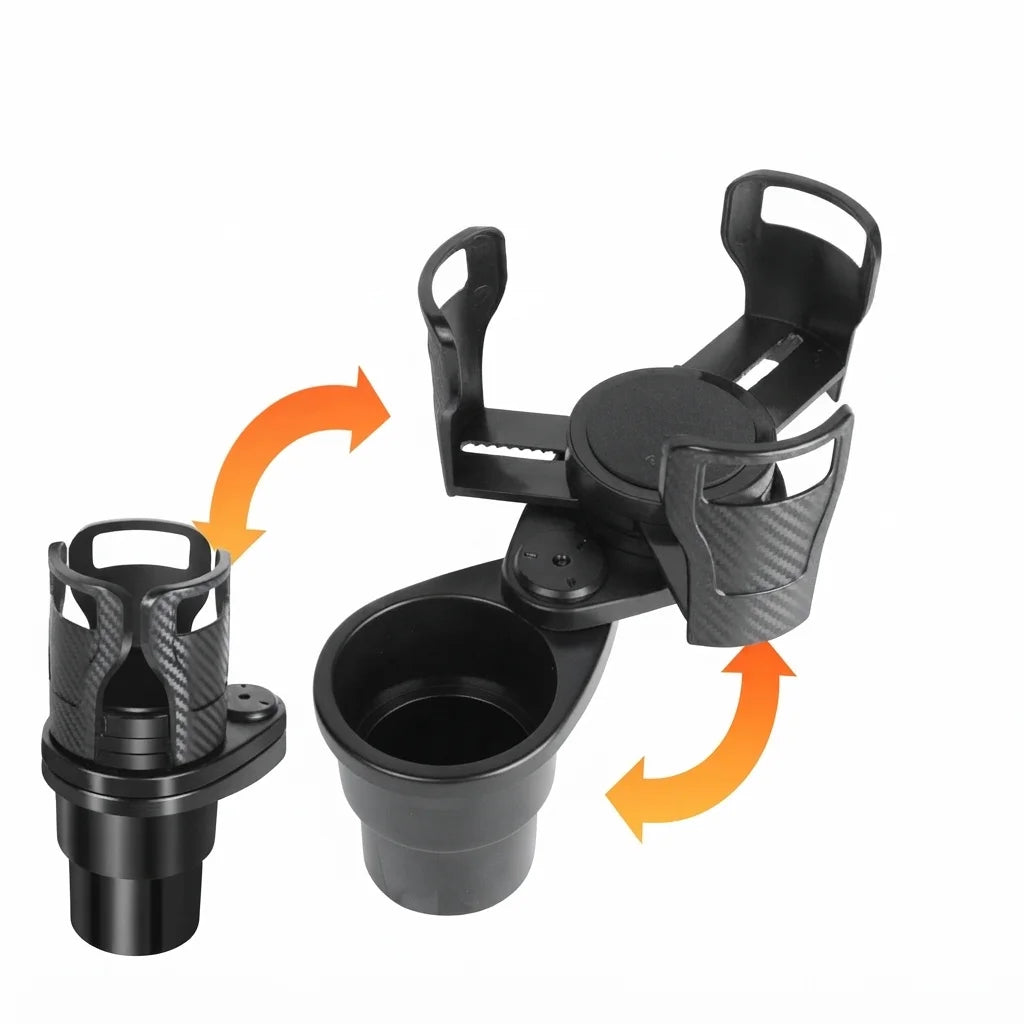 Porte-Gobelet Extensible pour Voiture – Plus d’Espace pour vos Bouteilles, Gobelets et Téléphones