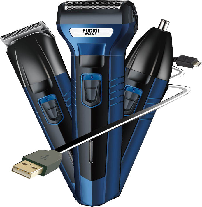 RoyalEdge™ 3 en 1 – Tondeuse Professionnelle Rechargeable (Cheveux, Barbe & Nez)