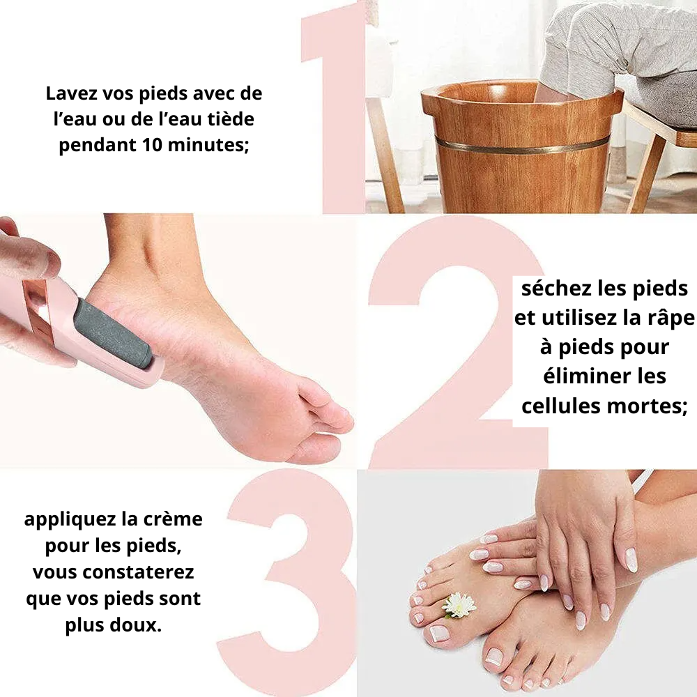 PediLisse™-détachant électrique de callosité pour les pieds